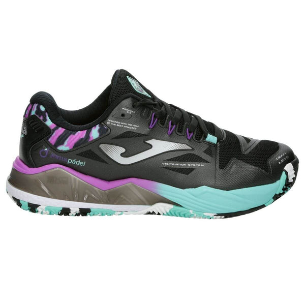 Joma  Zapatilla Joma Spin Lady 2401 Negra, Turquesa y Rosa