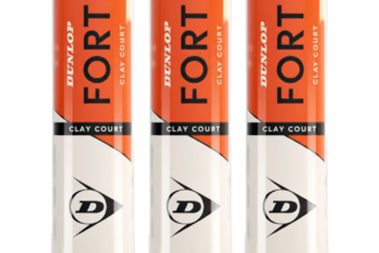 pack de 5 tarros de pelotas de tenis dunlop fort clay court x4