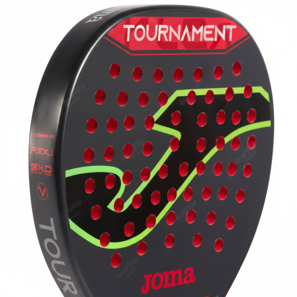 Pala Padel Joma Tournament Flex Negro Rojo